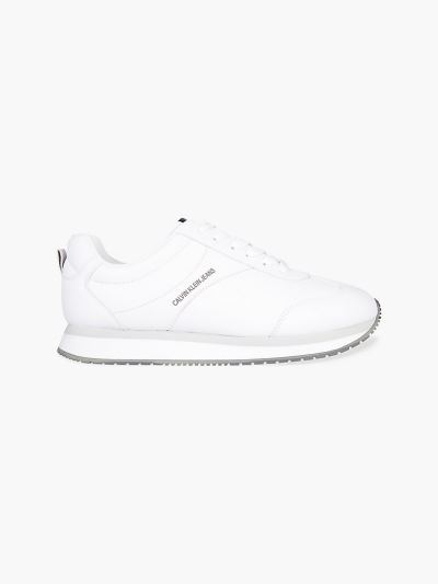 Calvin Klein Cipők HU907485 | Calvin Klein Bőr Férfi Sportcipő Világos Fehér